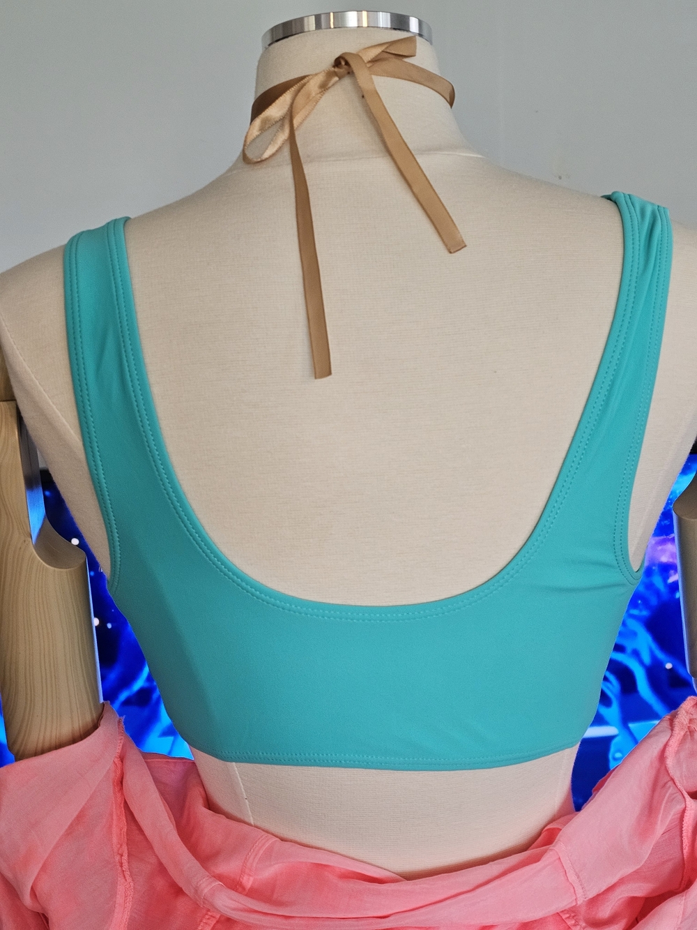 ❗️VIVOLA - Turquoise  - Teal Cross-Front Swin  Bra .BIKINI TOP . NWT ❗️ - Picture 4 of 12
